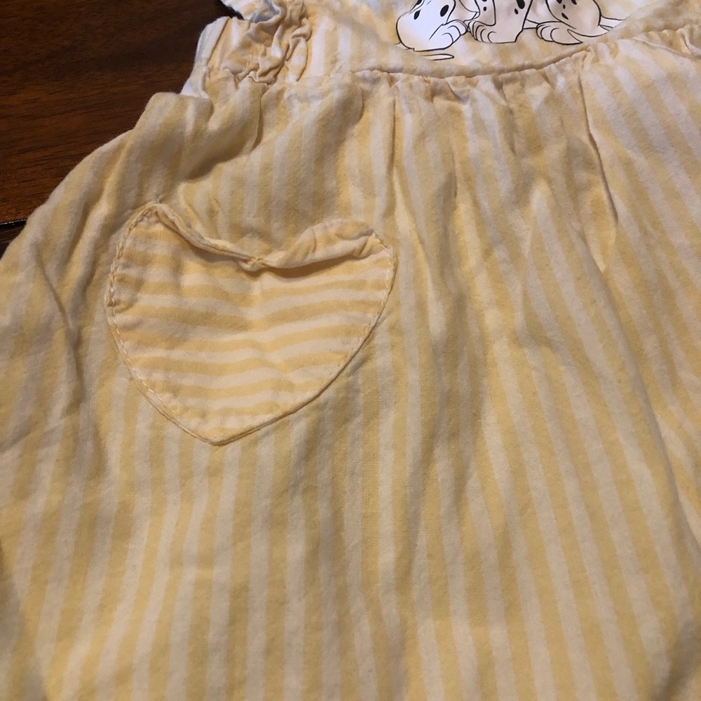 Disney Baby Yellow and White Striped Dalmatian summer dress - Picture 3 of 6